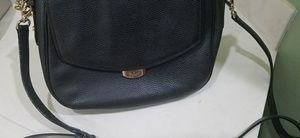 Kate Spade Black Pebbled Flap Crossbody Bag